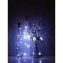Weinlicht-Kerzenform, LoveNite 15er Pack Akkubetrieben 10 LED Silberdraht Farbige Mini Lichterkette (Ohne Flaschen) für DIY, Party, Weihnachten, Hochzeit Dekoration (Kalter Weiß)