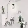 EUL Klassischer Mason Jar Leuchten, Klar Glas Hängeleuchte, Stecker Pendelleuchte, Ölbronze Finish