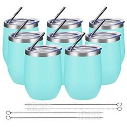 UpPeak 4 Pack 16 oz Stainless Steel Cups with Lids and Straws, ECO