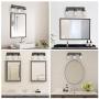 LNC 24 Large Bathroom Light Fixtures, Industrial 3 Mason Jar Vanity Light with Antique-Silver Brushed Finish