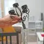 Southern Homewares Wine Bottle Topper Candelabra 5 Tea Light Holder With Candles