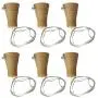 Solarwein-Flaschen-Lichter, 6er-Set, 39 Zoll, 10 LEDs, Ultraheller Kupferdraht Sterne LED Lichter für Solarwein-Flaschen-Lichter (Flasche nicht enthalten) (Weiß)