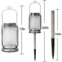 Solar Flames Lantern, Solar Powered Flickering Flames Lights Outdoor Hanging Waterproof Landscape Lanterns, Solar Mason Jar Lights for Patio, Yard, Garden and Pathway Decoration (1 Pack)