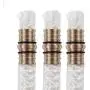 Kerzenwickel für Weinflaschen, Torch-Kit, Patio-Kerzen, Zitronella-Kerzen, Outdoor Gartenlaternen, 6 Glasfaserkissen, 6 Messinghalter, 6 Lampenschirme (Flasche nicht enthalten)