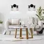 Éclair Mural Bosomfr Matte Black, 2 Luminaires, Lustre Mural pour Vanité avec Diffuseur en Verre Transparent, Éclairage pour Salle de Bain, Cellier, Cuisine, Miroir, Salon, Chambre (Base E26)