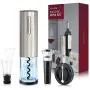 EZBASICS Electric Wine Bottle Opener kit Rechargeable Automatic Corkscrew contains Foil Cutter Vacuum Stopper and Wine Aerator Pourer with USB Charging Cable for Wine Lover 4-in-1 Gift Set EZBASICS Electric Wine Bottle Opener kit Rechargeable Automatic Corkscrew contains Foil Cutter Vacuum Stopper and Wine Aerator Pourer with USB Charging Cable for Wine Lover 4-in-1 Gift Set