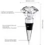 Bouchon Décoratif en Cristal pour Vin et Boissons, Zinc Alliage et Cristal, Réutilisable, avec Boîte Cadeau, Option Multiples (2 Cristaux) Bouchon Décoratif en Cristal pour Vin et Boissons, Zinc Alliage et Cristal, Réutilisable, avec Boîte Cadeau, Option Multiples (2 Cristaux)
