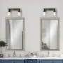 Éclairage Mural Salle de Bains Rustique GEPOW avec Abat-Joins en Verre Décoratif et Finition Bois Imité (18’’ X 6.5’’ X 12’’) Éclairage Mural Salle de Bains Rustique GEPOW avec Abat-Joins en Verre Décoratif et Finition Bois Imité (18’’ X 6.5’’ X 12’’)