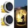 Solar Alritz Glasbehälter Deckel Lichter – 30 Warmweiße LED-Farbstringlichter (Glasbehälter nicht enthalten) für Patio Garten Hof Dekoration Geeignet für Regular Mouth Gläser