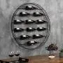 Étagère Murale Moderne en Métal Noir pour 12 Bouteilles de Vin – MyGift Étagère Murale Moderne en Métal Noir pour 12 Bouteilles de Vin – MyGift