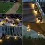 Warme Weiß LED Mason Jar Laternen, Outdoor Dekoration, Wasserdicht, 4er Set, Solarbetriebene Laternen für breite Öffnung Mason Jar, für Outdoor/Indoor Patio Garten Hochzeit Tisch Dekorationsbeleuchtung