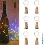 6er Pack 20 LED Weinvorratsleuchten mit Kork, Mini-Fairy Lights, Akkubetriebene Sterneleuchte zur individuellen Gestaltung, für Hochzeit, Party, Weihnachten, Halloween, Indoor und Outdoor Dekoration (4 Farben)