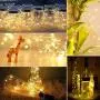 Guirlande Lumineuse LED 30 avec Bouteilles, Fil en Cuivre avec Bouchon, Éclairage Étoilé à Fonctionnement Solaire pour Décoration DIY Halloween Noël Mariage Fête Intérieur Extérieur (Blanc Chaud)