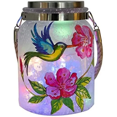 Solarleuchte mit LED für Mason Jar Deckel, Hummingbird-Lichterkette, bunte LED-Lichterkette, Garten-Feuerfliesen-Lichter, wasserdichte Hängeleuchte für Patio, Haus, Garten, Party-Dekoration