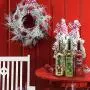 MJ Premier Weihnachtsdekoration, Weihnachtsdekoration Wein Flasche Lichter, Batteriebetriebenes LED Glas mit Timer, Dekorativ für Tischplatte Display Centerpiece Weihnachtsfeier Zuhause (3C)