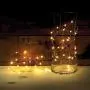 6er-Pack Fairy Lights, Akkuschlauch mit 10 LEDs, Wasserdicht, Flexibel, Silberbeschichtet Kupferdraht, Laternen-Lichter für Hochzeit, Dekoration, Tischdeko, Flaschen (Warmweiß)