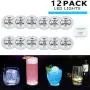 Sous-verres LED, Pack de 12, Sous-verres Lumineux, Luminaires pour Bouteilles, Amplificateur de Lumière pour Bouteilles, Disques de Sous-verres LED Lumineux pour Boissons, Flash Lumineux pour Sous-verres (Blanc Frais)