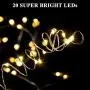 E-Cloud Shop Weinvorrats-Lichter mit Korken, Korklichter für Flaschen, 6,5 ft 20 LED-Lichter, batteriebetriebene Weihnachtsstring-Lichter für Party Halloween Hochzeit (Warme Weiß, Silberdraht, Packung mit 12)