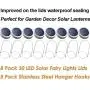 Glasmännchen Solar Laternen, 8er Pack 30 LED Glühbirnen, Fairy Star Glühbirnen Laternen, 8 Hänge, für Patio Garten Glasmännchen Laternen Tische Hochzeit Dekorationen Beleuchtung
