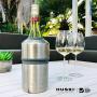 Huski Wine Cooler | Premium Iceless Wine Chiller | Keeps Wine Cold up to 6 Hours | Award Winning Design | New Wine Accessory | Fits Some Champagne Bottles | Perfect Gift for Wine Lovers (Stainless)