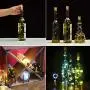 VOKRY Weinvorratsleuchten mit Korken, 20 LED-Batterieleuchten, Mini-Kupferdraht-Leuchten zur individuellen Gestaltung, Party, Weihnachten, Thanksgiving, Hochzeit (Warmweiß, 8er-Pack)