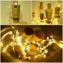 Weinflaschen Kork-Lichter 15er Set, 10 LED/ 40 Zoll Akkubetriebene Kupferdraht Mini Lichterkette, Farbige Glühbirnen-Fairy Lichter für Party, Weihnachten, Halloween, Hochzeit (Warmweiß)
