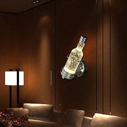 Modern Wall Lamp Indoor Wall Light Fixture Wine Bottle Wall Sconce Lighting with Bubble Glass for Bedroom Hallway Room Decor Not Dimmable(Warm White)