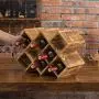MyGift Countertop Burnt Wood 8-Bottle Wine Rack MyGift Countertop Burnt Wood 8-Bottle Wine Rack