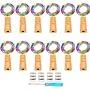 LED Laternen Set – 12 Weinflaschen Lichter mit Korken, 20 LED + 12 Ersatzbatterien, LED-Feenlicht Set, Batteriebetrieben, DIY für Raum, Party, Weihnachten, Halloween, Hochzeit, Geburtstag, Dinner, Bar Dekor – Bunt