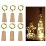 LED Weinbottich mit Korken – 20 LEDs, Batteriebetrieb für Party, Hochzeit, Weihnachten, Halloween, Bar Dekoration – Warmer Weißton
