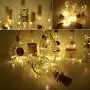 Wein-Gläser-Lichter mit Korken, LoveNite 10er Pack Akkubetriebene LED Korkform Silberdraht Bunte Mini Lichterketten für DIY, Party, Dekoration, Weihnachten, Halloween, Hochzeit (Warme Weiß)