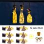 ZYLiWoo Starry Love Bottle Lights Solar Wine Bottle Lights 12 Packs 20LED Outdoor Waterproof Fairy Light Strings for Recycling Wine Bottle Decoration