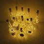10er Set 20 LED Weinhebel-Lichter, Mini Fühlampen-Schnur, Kupferdraht, Akkubetriebene Sterne Lichter, DIY, Festival, Hochzeit, Party, Indoor, Outdoor Dekoration (Warme Weiß)