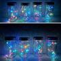 Cynzia Solar Mason Jar Lid Lights, 8 Pack 20 LED Waterproof Fairy Star Firefly String Lights with (8 Hangers Included,Jars Not Included), for Mason Jar Table Garden Wedding Party Decor (4 Colors)