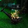 Solar Laterne Outdoor, Hängende Bewässerungsdose Solarbetriebene Lampe mit 20 LEDs Lichtern, IP65 Wasserdicht, Fairy Lights für Garten, Hof, Weg, Rasen, Weihnachtsdekoration Warme Weiß