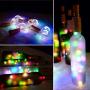 20 LED Weinrunk-Lichter, Batteriebetriebene LED Kork-Form Silber-Kupferdraht Farbige Fee Mini Lichterkette für DIY Weihnachten Halloween Hochzeit Party Dekoration, 20 Stück (4 Farben)
