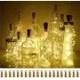 Guirlandes Lumineuses en Forme de Bouteille de Vin, 20 Pièces, LED Argent Cuivre, Mini Guirlande Lumineuse Étoile, Idéales pour DIY/Décoration/Fête/Mariage/Noël/Halloween (Blanc Chaud)