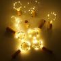 LoverNite Weinvorrats-Lichter mit Korken, 8er-Set, batteriebetrieben, 15 LED-Korken-Form Silberdraht, farbige Mini-Fadenscheinleuchten, DIY, Party, Dekoration, Weihnachten, Halloween, Hochzeit (Warmweiß)