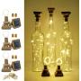 Solarbetriebene Weinvorratsleuchten mit Korken, LoveNite 6er Set 20 LED Korkform Silber Kupferdraht Farbige Feen Mini Lichterkette für DIY, Party, Weihnachten, Hochzeit Dekoration (Warmweiß)