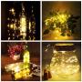 Aluan Wine Bottle Lights with Cork Christmas Lights 15 LED 10 Pack Fairy Lights Waterproof Battery Operated Cork String Lights for Jar Party Wedding Christmas Festival Bar Decoration, Warm White