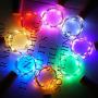 LoverNite Weinvorrats-Lichter mit Korken, 8er Pack, Batteriebetriebene 15 LED Kork-Form Silberdraht Farbige Fee Mini Lichterketten für DIY, Party, Dekoration, Weihnachten, Halloween, Hochzeit (Mehrfarbig)