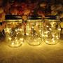 SmilingTown Mason Jar Lid Solar String Lights, Warm White 6 Pack 20 LED Waterproof Hanging Fairy Starry Lighting for Regular Mouth Jars Patio Wedding Lantern Table Decor (Warm White)