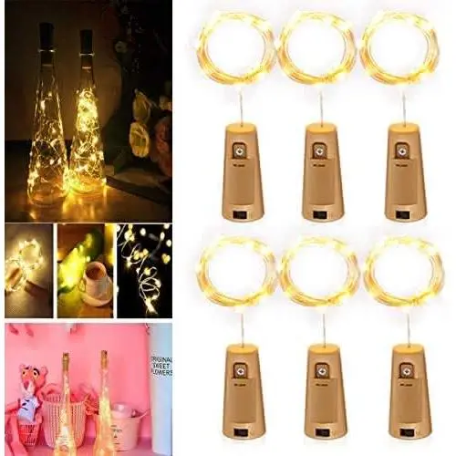 Wine Bottle Lights, LED Cork Fairy Lights Set of 6, Jar String Light for Bedroom Patio Wedding Party Christmas etc Wine Bottle Lights, LED Cork Fairy Lights Set of 6, Jar String Light for Bedroom Patio Wedding Party Christmas etc
