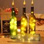 ALED LIGHT Candle Bottle Light, 6 pcs Wine Bottles Cork Lights with Flameless Candle Light 100cm 20 LEDs Silver Wire String Light Battery Powered Starlight for Christmas, Wedding, Party, Decoration