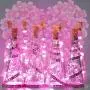 Wein-Glühbirnen-Lichter, Kork-Lichter, batteriebetriebene Laternen, 8er-Set, 20 Mini LED-Glühwürmchen, Sternen-Lichterketten, 7Ft Silberdraht für Hochzeit, Schlafzimmer, Party, Bar Dekoration - Rosa