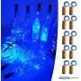 UNIQLED 10 Packs 20 LED Wine Bottle Cork Starry String Lights Battery Operated Fairy Night Wire Lights for DIY Wedding Decor Party Christmas Holiday Decoration (Blue)