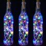 Wein Flaschen Lichter, 12er Pack, 20 LEDs, AAA-Batteriebetrieb, Mehrfarbig, Weinkorken-Lichter für DIY-Flaschen, Tischdeko, Weihnachten, Hochzeit, Party, Studien-/Bar-Dekoration.