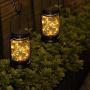 ZYLIWOO Solar Mason jar Light,Hanging Solar Lanterns,Outdoor Waterproof,for Lawn Patio Garden, Yard and Christmas Decoration