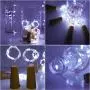 Kerzenleuchten 12er Pack – 20 LEDs Korkenleuchten für Weinflaschen, batteriebetrieben (einschliesslich) – Mini Lichterkette für DIY Glasbehälter Beleuchtung, Indoor Schlafzimmer Party Hochzeit Weihnachten Halloween Dekoration (Kühlweiß)