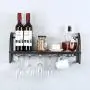 ITeeLas Wall Mounted Wine Rack - Bottle & Glass Holder-Decorative for Home Bar, Dining Room, Kitchen (1 Tier) ITeeLas Wall Mounted Wine Rack - Bottle & Glass Holder-Decorative for Home Bar, Dining Room, Kitchen (1 Tier)